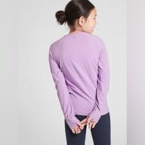 Athleta Girl Power Up Sport Length Top/14 /light pink